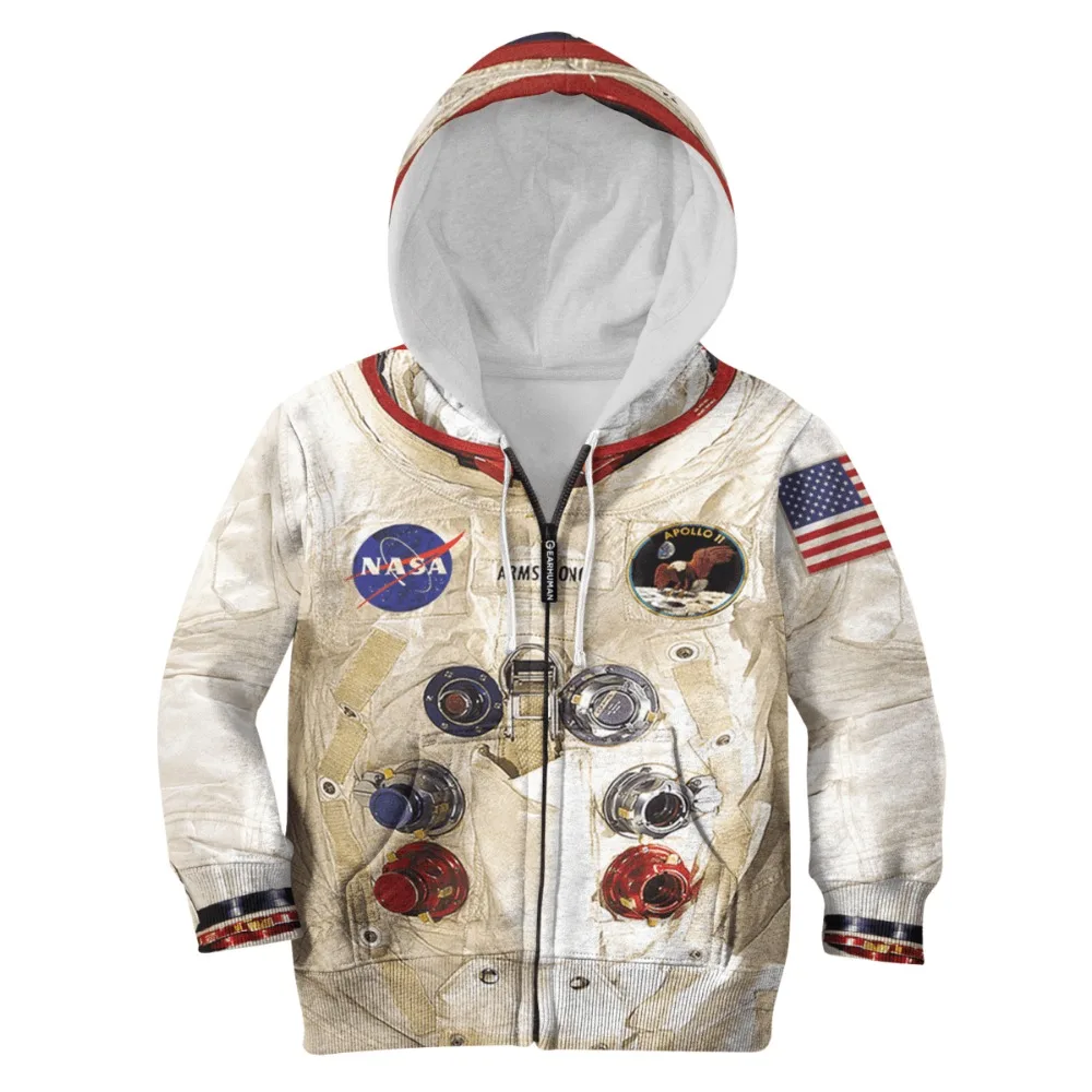 kids Sweatshirt 3D armstrong space suite Hoodie baby boy Hoodies Casual Sweatshirt child coat teens coseplay astronaut spacesuit
