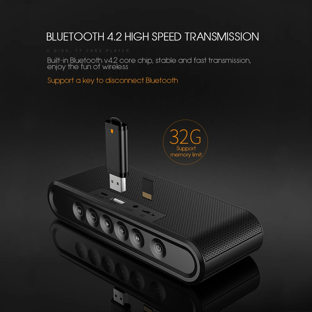 Портативный беспроводной Bluetooth динамик 8000 мАч батарея Открытый Отдых стерео Бас