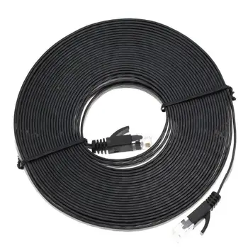 

Aurum Cables Flat Cat6 Snagless Network Ethernet Patch Cable Black