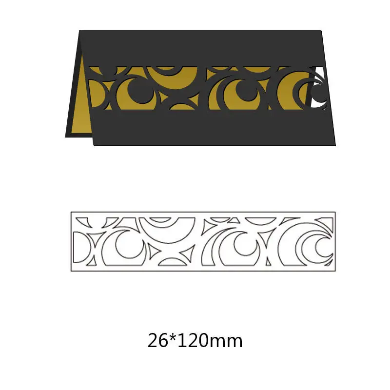 

Rectangle Metal Cutting Dies for DIY Creative Paper Crafts Greeting Cards Photo Album Cut Dies Frames and Covers 26*120mm