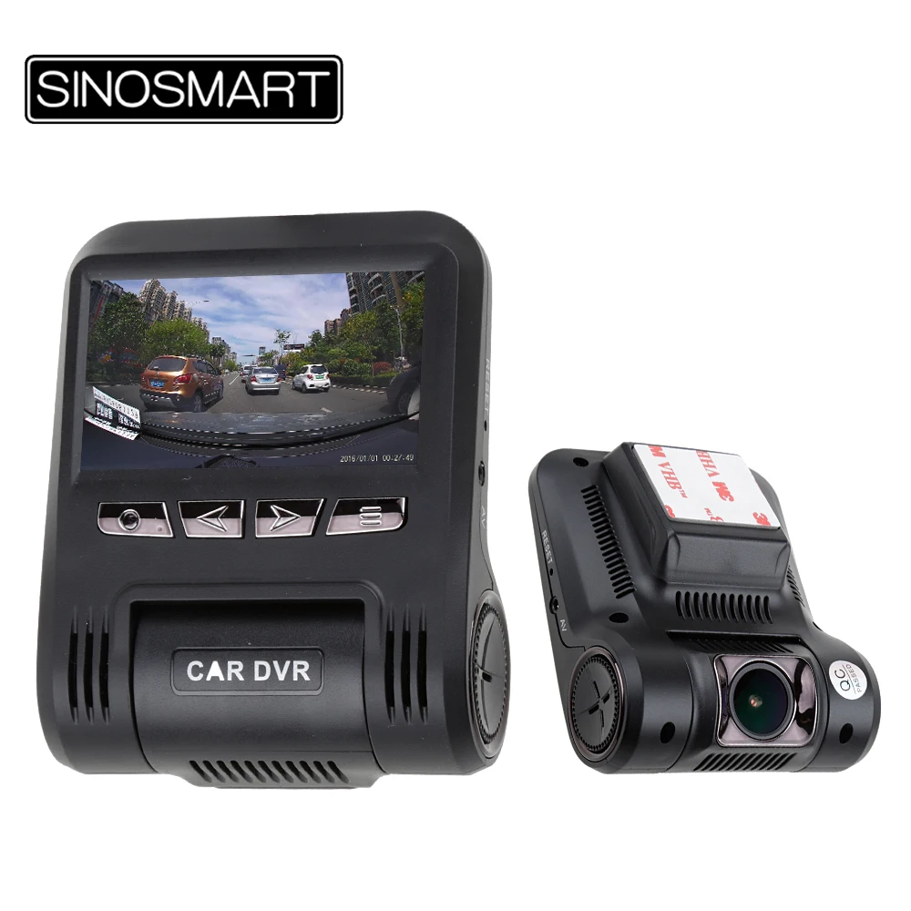 

SINOSMART Universal 2.5Inch LCD NT96658 Wi-Fi DVR App Control 1080P Hidden Installation