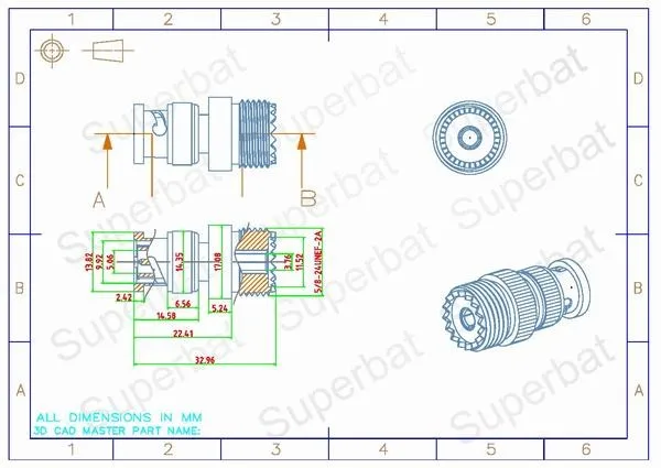 Superbat 5 шт. BNC-UHF RF адаптер BNC штекер для UHF Женский Джек прямой коаксиальный разъем