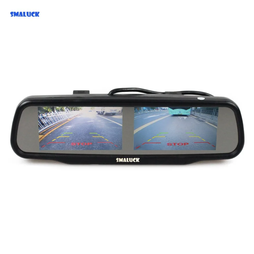 

SMALUCK Dual 4.3 inch TFT LCD Mirror Monitor Car Monitor for Dvd Video Player Reversing Backup Car Camera