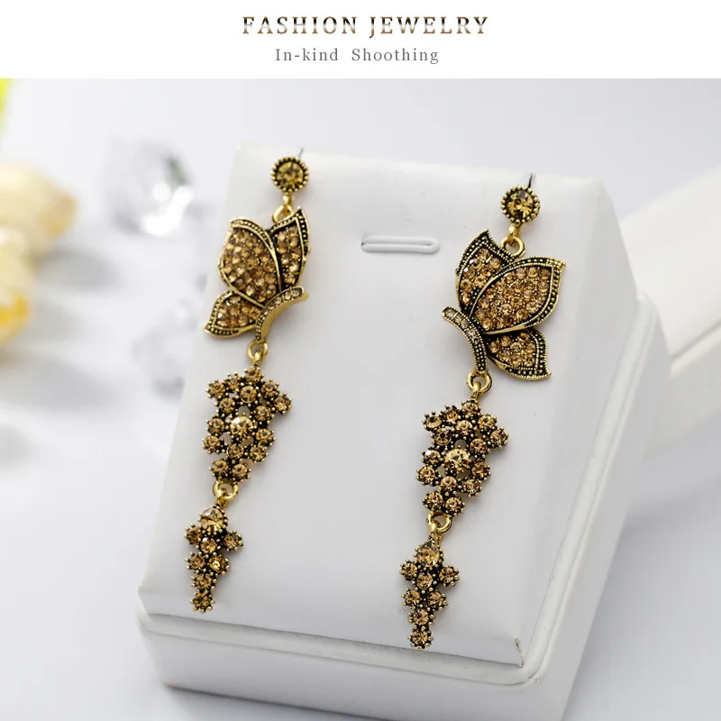 butterfly rhinestone earrings for women 10