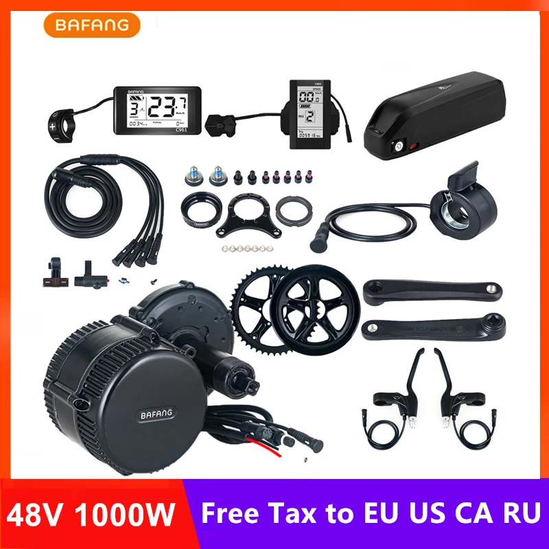 Cheap Bafang 8fun 48V 1000W BBSHD BBS03 Mid Drive Motor Kits With 48V 17AH Lithium Battery C961 C965 Electric Bicycle Conversion Parts 0 Cheap Bafang 8fun 48V 1000W BBSHD BBS03 Mid Drive Motor Kits With 48V 17AH Lithium Battery C961 C965 Electric Bicycle Conversion Parts 0