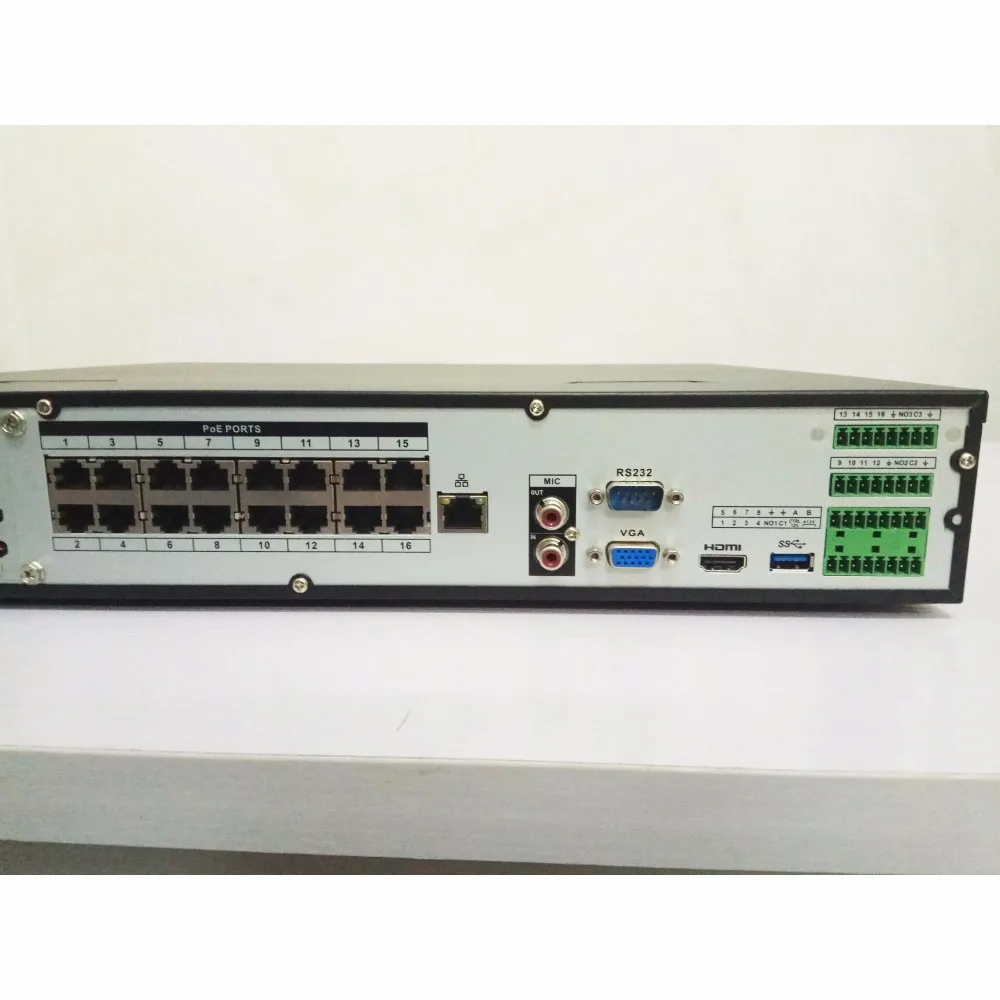 Dahua NVR POE видеорегистратор 16Ch 32CH NVR4416 16P 4KS2 NVR4432 1.5U H.265 H.264 16PoE порты разрешение 8MP