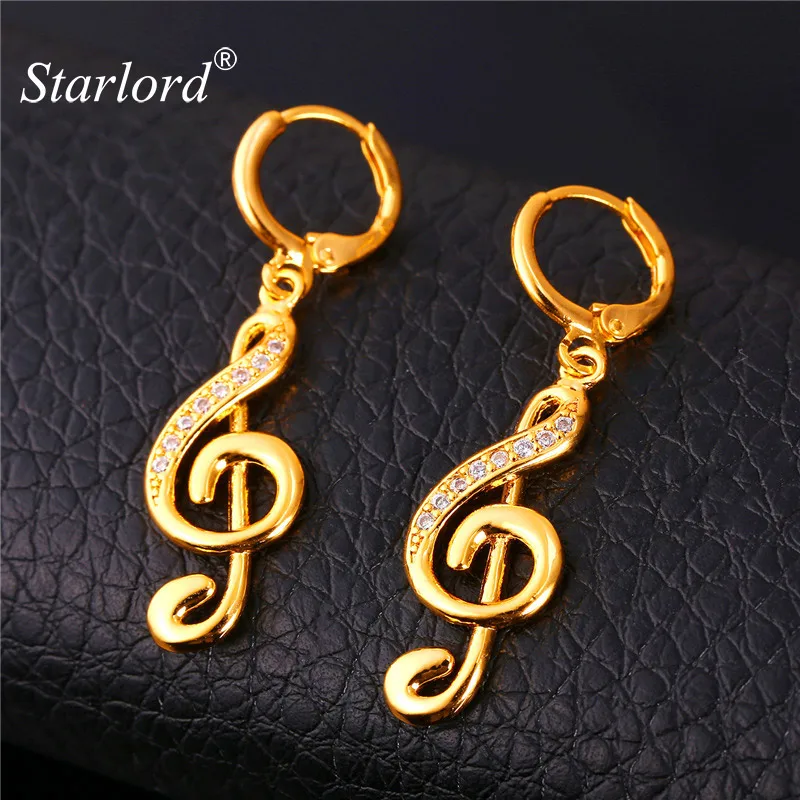 Starlord Music Note Earrings For Women Gold Color Dangle Drop Earrings Wholesale New Fashion Jewelry E1151 цена Starlord Music Note Earrings For Women Gold Color Dangle Drop Earrings Wholesale New Fashion Jewelry E1151 цены онлайн