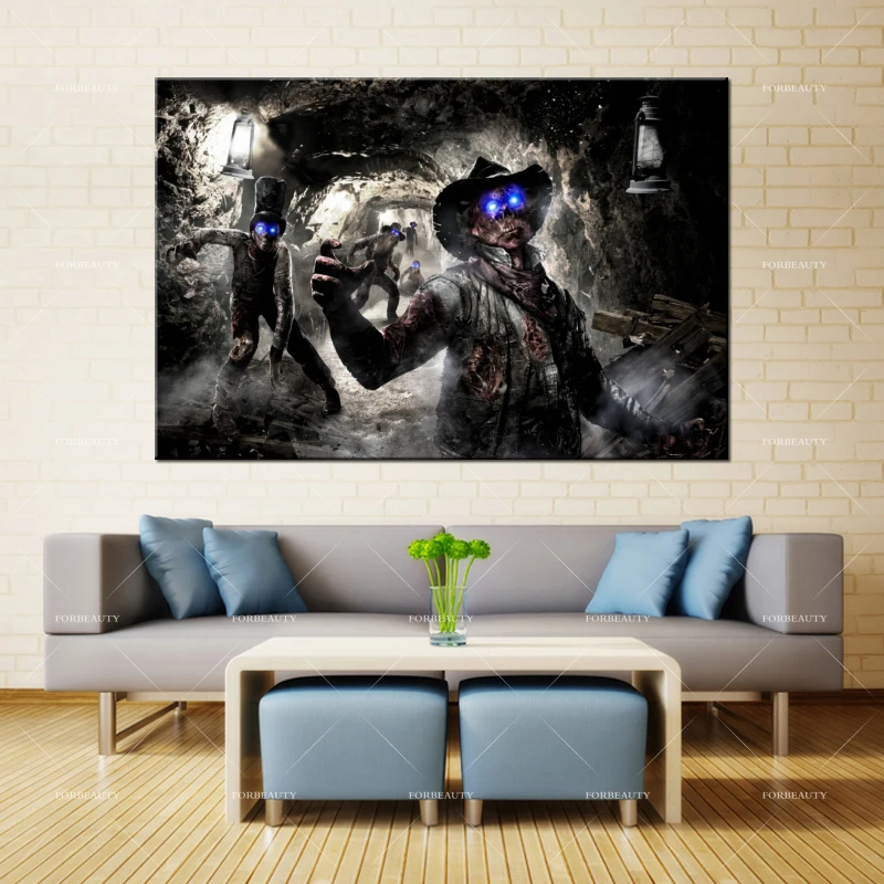 

Forbeauty Canvas Painting Wall Art call_of_duty_black_ops_2_art_zombie Spray Printing Waterproof Ink Home Decor
