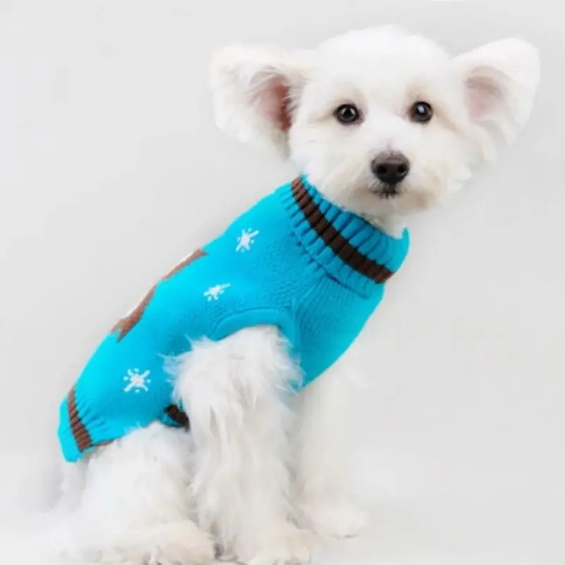 Шикарный крючком свитер для собаки Вязаный Свитер Собака Щенок Малый Товары для собак Сова Дизайн Зимняя одежда