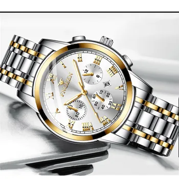 

New luxury men's fashion stainless steel calendar waterproof multi-needle simulation sports quartz Luminous watch