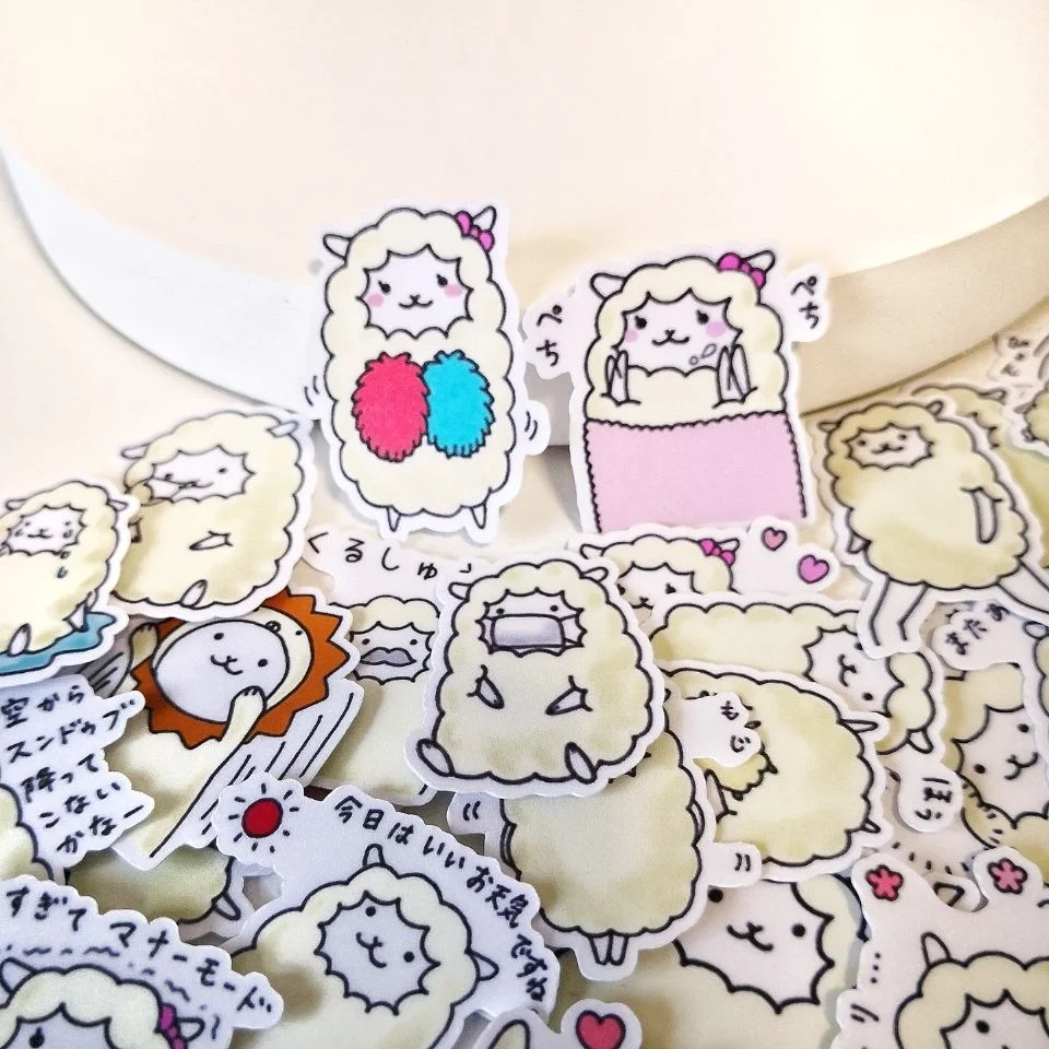 

20/40pcs Happy Sheep Mini Sticker Decoration DIY Scrapbooking Sticker Stationery Kawaii Diary Label Sticker