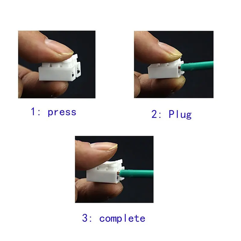 50 шт. CH2 Весна провода электрические разъемы кабельный зажим клеммный блок разъемов Светодиодные ленты свет провода Подключение терминала