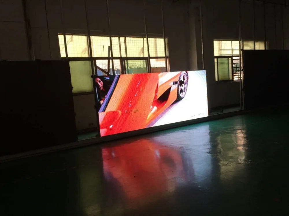 

TEEHO P6 indoor full color led display simple cabinet panel 576mm*576m slim fixed installation 1/8 scan panel sign led screen