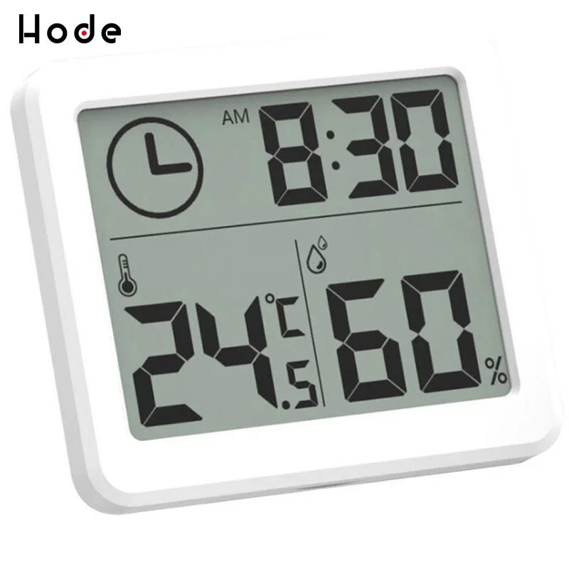 

Automatic Electronic Temperature Humidity Monitor Clock Multifunction Thermometer Hygrometer 3.2inch Large LCD Screen