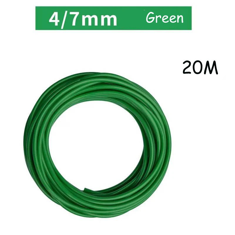 

4/7mm Garden Water Hose Micro Drip Misting Irrigation Tubing Pipe PVC Hose 1/4'' New Hose 20m