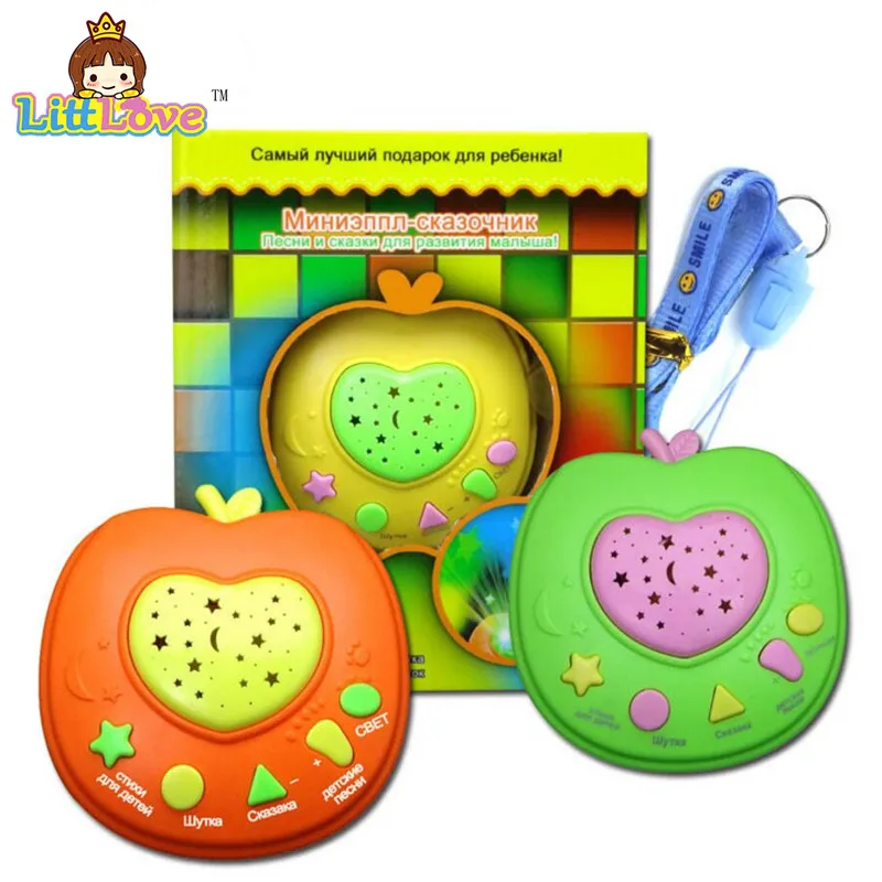 

Russian & English Apple Story Teller with LED Light Projection Baby Russia Story Learning Machines Kids Educational Learning Toy