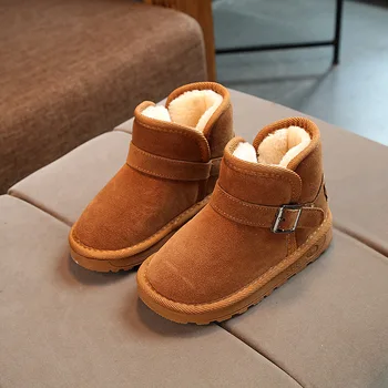 

Toddler Girl Boots Kids Boots Baby Cotton Shoes Winter Martin Boots Fashion Solid Color Boys Girls Shoes Warm Short Boots