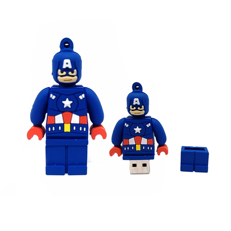 Usb флешка Железный человек/Капитан Америка 4 ГБ 8 16 32 г 64 милый робот креативный