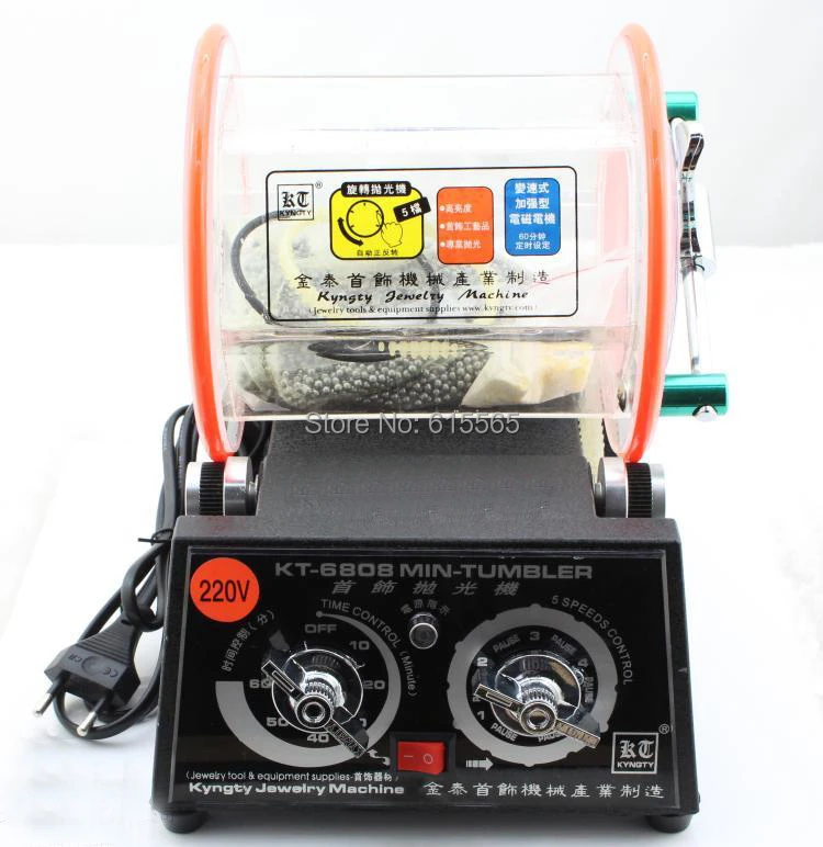 Lucidatrice Per Gioielli Da 3kg - Macchina A Tamburo Rotante Con Perle Di Lucidatura - Per Oro, Argento E Hardware - Foto 3