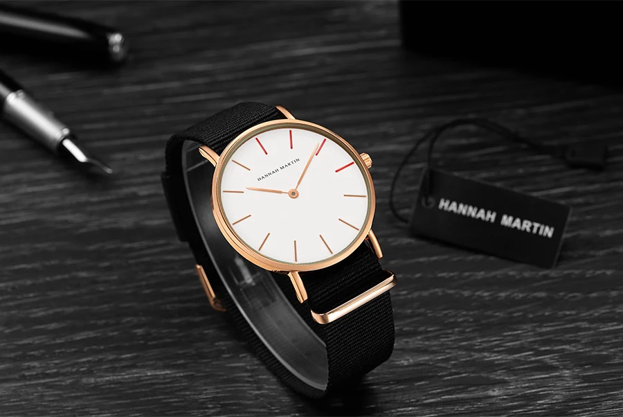 HM Человек Аналоговые кварцевые часы нейлон водостойкий Лидирующий бренд кэжуал наручные часы Военные подарок для мужчин Relojes Hombre Ultra Slim
