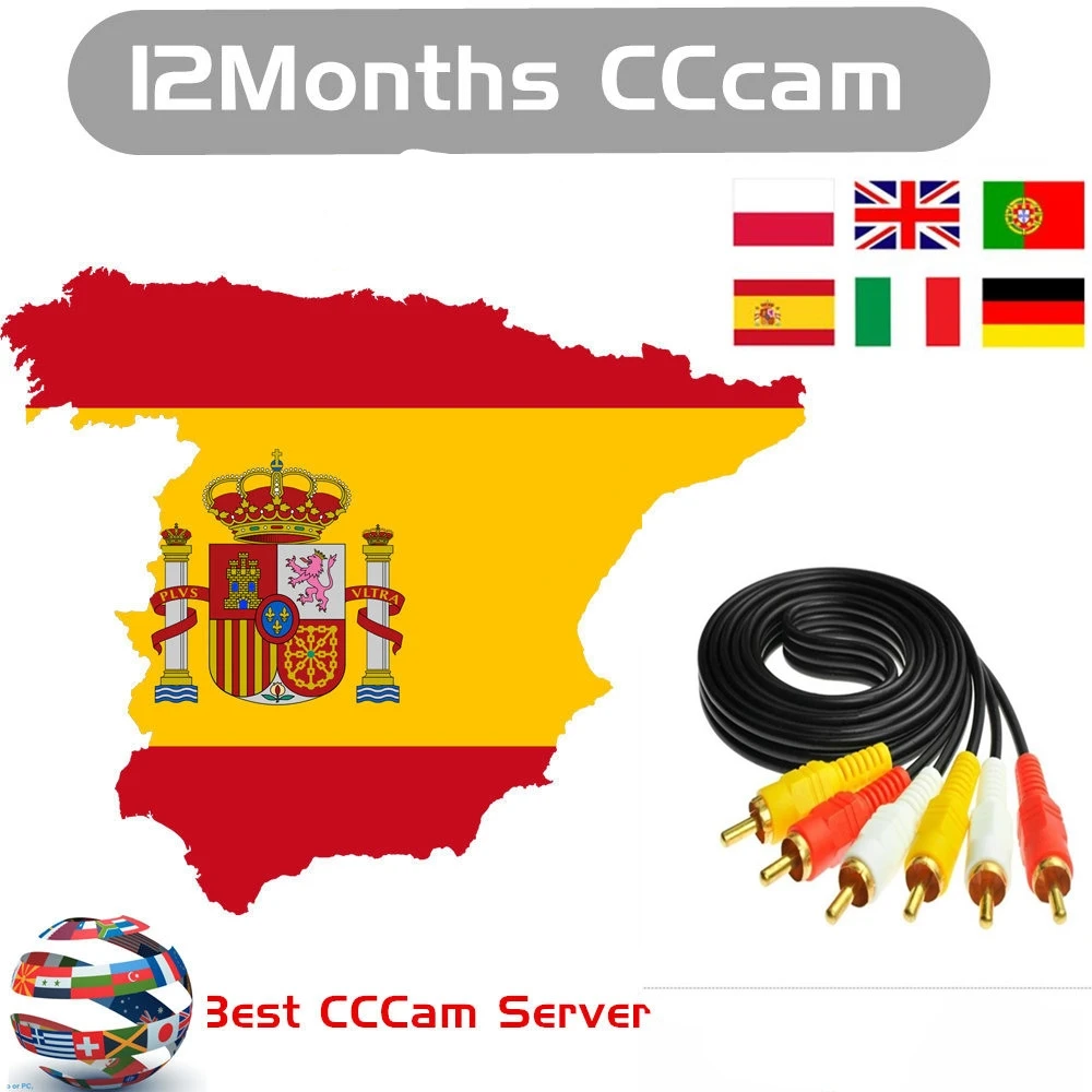 

1 Year CCcams for Satellite Receiver Europe FULL HD DVB-S2 Server Support Spain Italy German Cccams via USB dongle