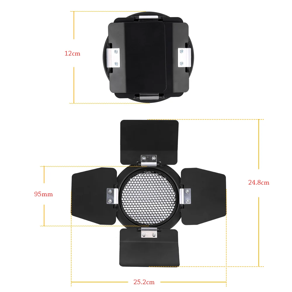 Godox BD-03 96 мм дверь сарая с сотовой сеткой и 4 цвета комплекты фильтров для студийной вспышки для смарт-K-150A 300SDI 250SDI