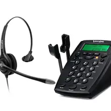 Voicejoy RJ9 гарнитура офисные телефонного номеронабирателя с зеленый свет колл-центр бизнес-гарнитура с QD quick disconnect кабель