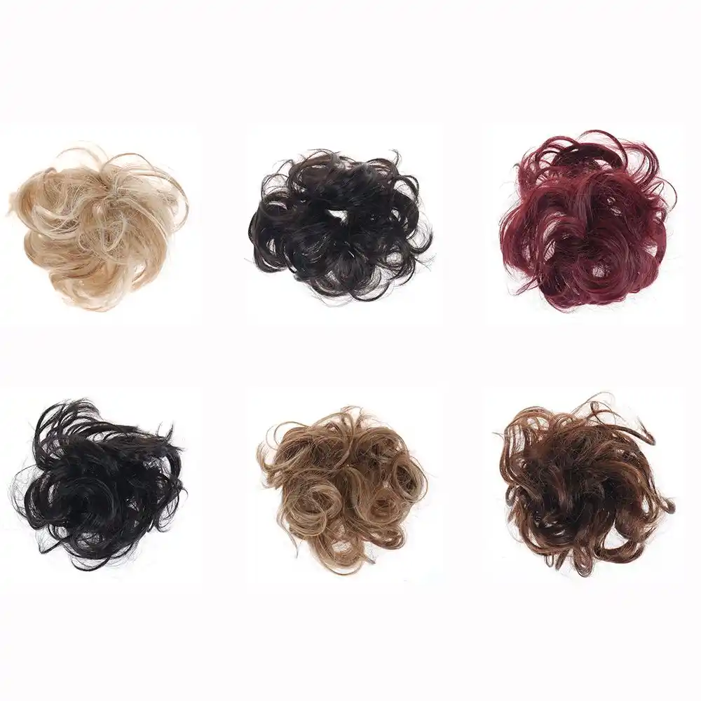1pcs Curly Messy Bun Hair Piece Hair Scrunchie Fake Natural Look