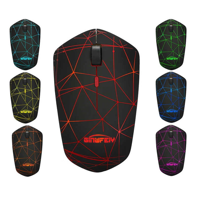 7 Colors Wireless Mouse 4 Buttons Mause 2.4G Optical USB Silent Mouse Ergonomic Mice Wireless For Laptop PC Computer Mouse