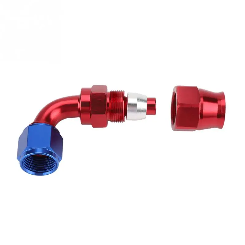 New AN10 Straight 45 90 180 Degree Push On Twist On Oil Gas Fuel Hose End Fitting for Teflon Hose T6160 Aluminum Car accessories