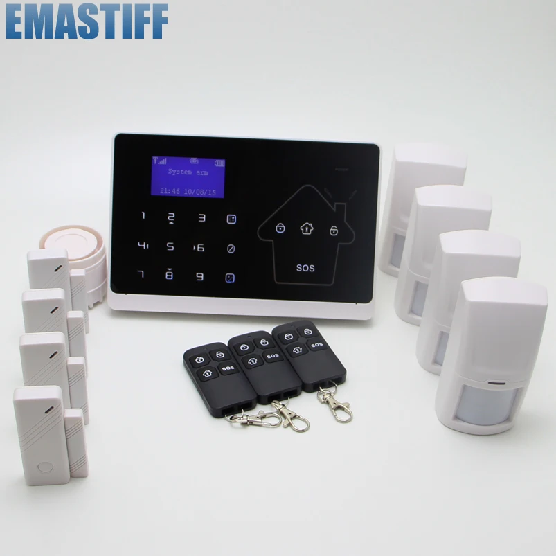 10 Wireless 2 Wired Zones GSM PSTN Anti thief Security Alarm System