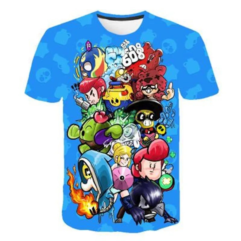 

Fashion Brawl Stars Baby Boys Girls Tshirt Summer Casual Printed Shooting Game Kids Clothes CartoonCotton Children Tops Tee
