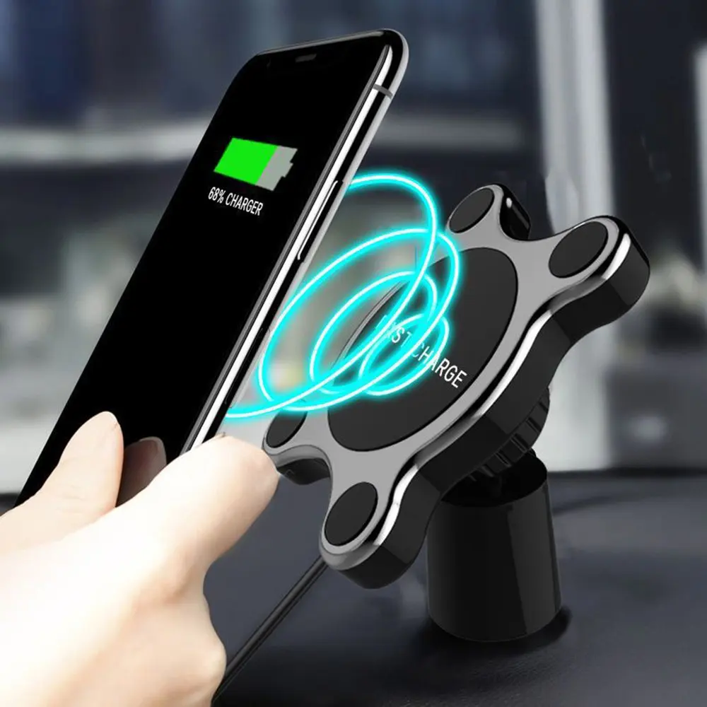 

Wireless 7.5W Multi-function Air Outlet Mobile Phone Bracket Magnetic Suction Vehicle Wireless Charger for iPhone8/X