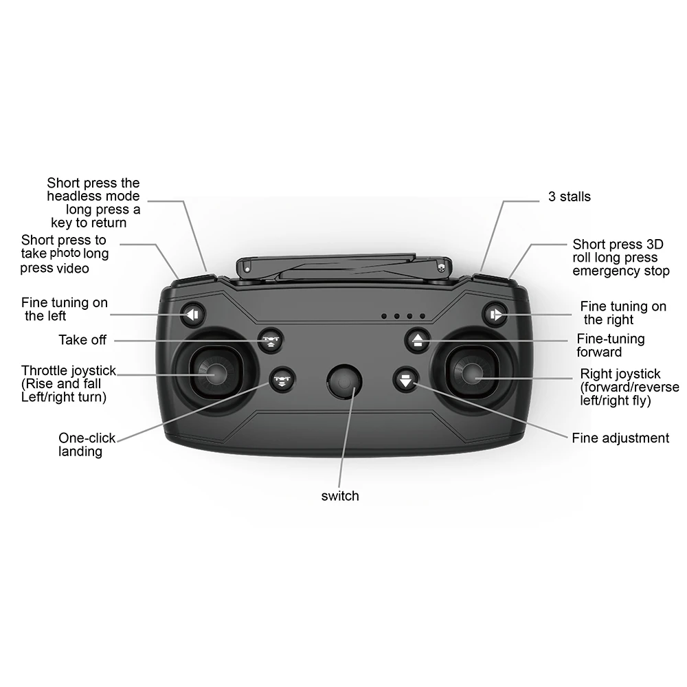 X12 2.0MP 0.3MP Wide Angle Camera RC Drone Aircraft WiFi FPV Foldable Drone Altitude Hold One Key return RC Quadcopter Dron (4)