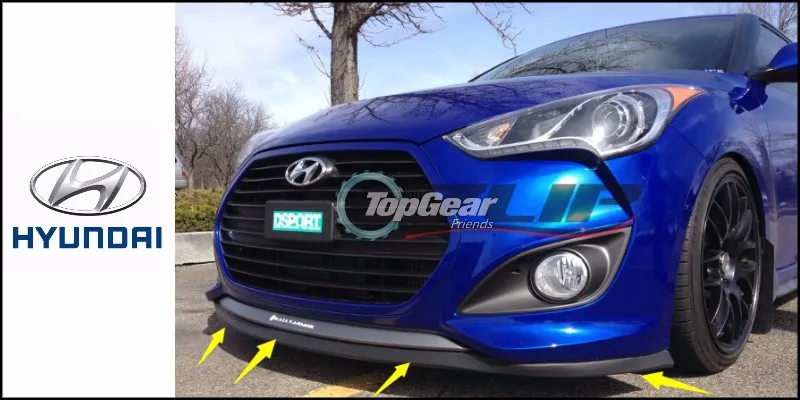 Для hyundai Veloster бампер для губ/передний спойлер дефлектор для TopGear друзья для автомобиля Тюнинг вид/обвес/полоса юбка