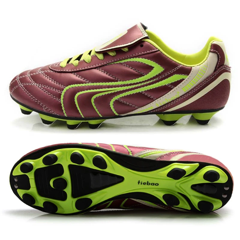TIEBAO Профессиональная Мужская обувь для футбола, бутсы для взрослых Мужской, Футбол обувь Атлетическая для активного отдыха спортивные кроссовки AG бутсы Cleats - Цвет: Burgundy