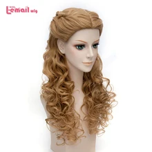 L-email парик, бренд,, для женщин, принцесса, косплей, парики, длинные, кудрявые, коса, волосы, термостойкие, синтетические волосы, Perucas, косплей, парик