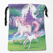 Новые Пользовательские Единорог лошади сумки индивидуальные сумки-кисеты Подарочные мешки с принтом 27x35 см компрессионный тип сумки