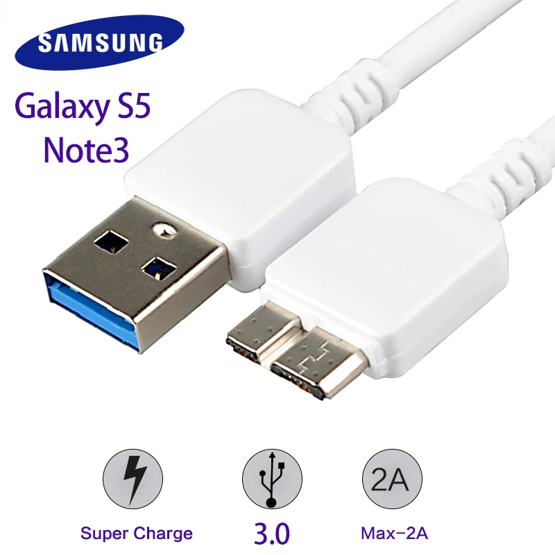 Original Samsung Galaxy S5 Note 3 Micro USB 3.0 Cable Smart Mobile