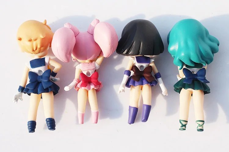 4 шт./компл. аниме Сейлор Мун Tsukino Chibiusa Tenoh Haruka Tomoe Hotaru Kaioh Michiru ПВХ экшн фигурки