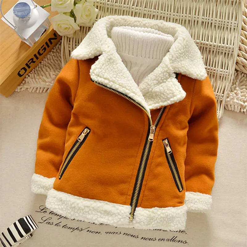

Thick Kids Clothes Infant Baby Wool for Boy 2018 Fashion Winter Cotton Boys Wool Outwear Velvet Casual Children Clothing 3wb019