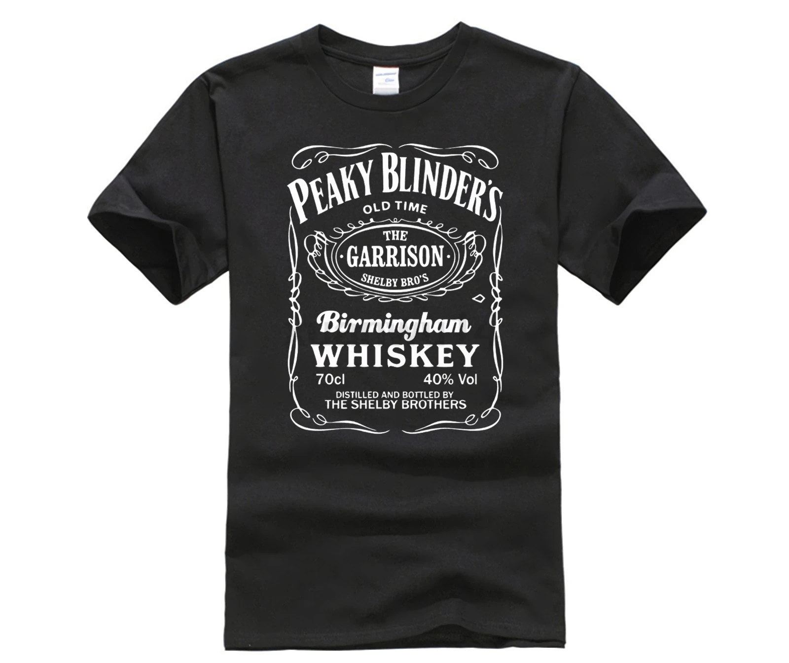 buy 2019 Creative Novelty Cartoon Print Short Sleeve T Shirt Free Shipping Peaky Blinders Whiskey T Shirt custom Tee Shirts