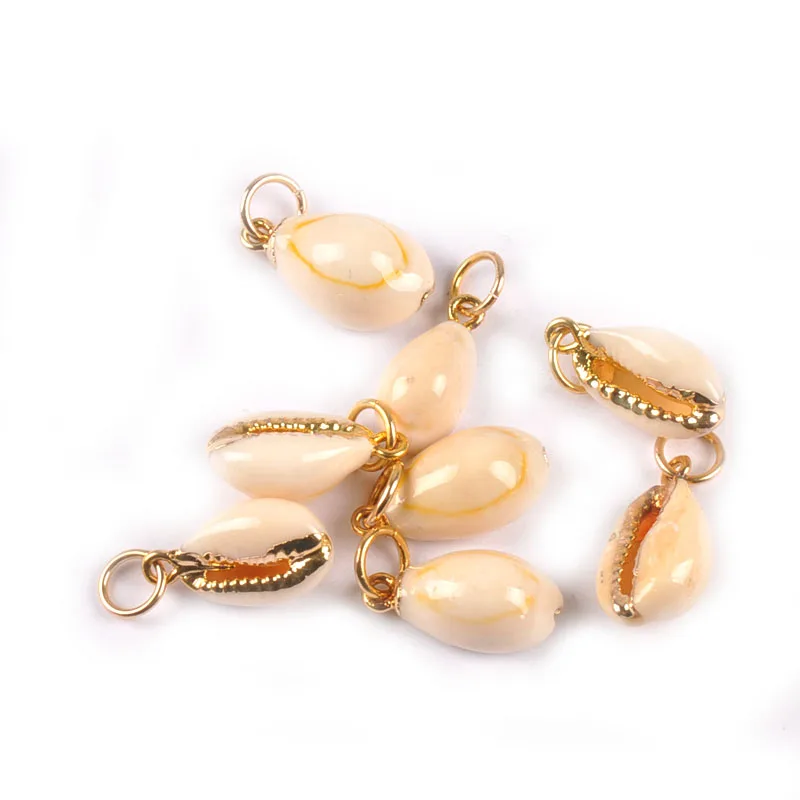 

5pcs New Natural Golden Plated Seashells For Handmade Charms Pendant Shells DIY Scrapbook Crafts Home Decor About 16-20mm TR0316
