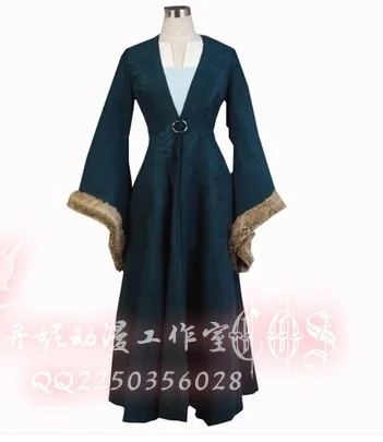 Game Of Thrones Cosplay Katten Tante Costum Catelyn Tully Stark Jurk Graceful Nieuwe Blauwe Jas + Blauwe Jurk Game Of Thrones Cosplay Katten Tante Costum Catelyn Tully Stark Jurk Graceful Nieuwe Blauwe Jas + Blauwe Jurk