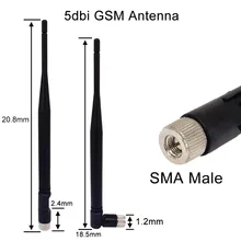 10 шт./лот 5 dbi GSM антенна GSM 824-960 МГц 1710-1990 МГц SMA штырьковый адаптер Коннектор
