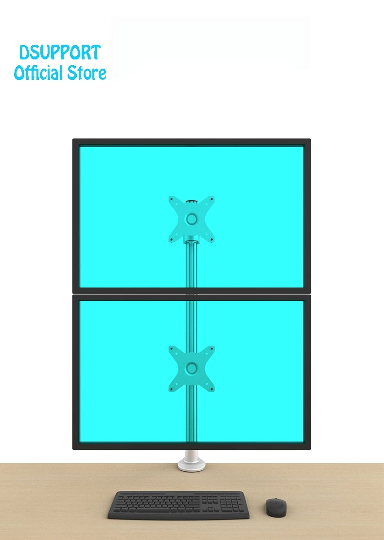 Настольный алюминиевый сплав 14-24 дюймов Двойная стойка-держатель для монитора полное движение вверх и вниз светодиодный ЖК-дисплей монитор крепление поддержка L02S