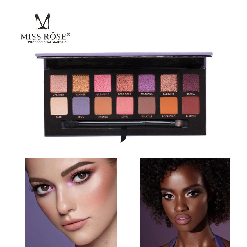 

Miss Eye Makeup Soft Prism Gleam Glow Palette Face Highlighter Bronzer Sweet 14 Color Eyeshadow Palette Glow Kit