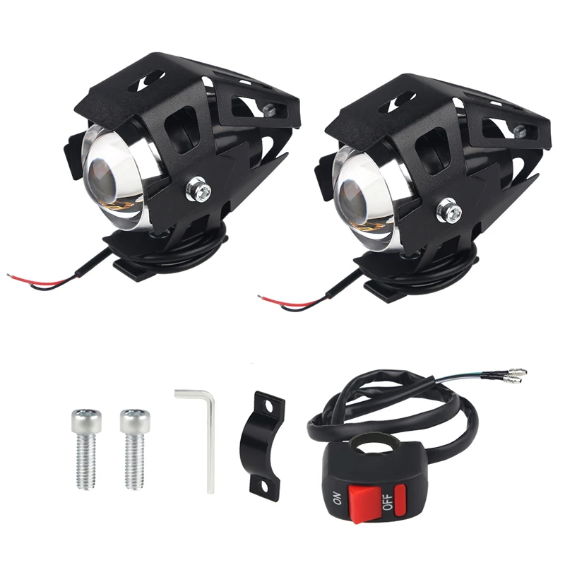 

2pcs U5 Motorcycle Headlights 12V 125W U5 led Motorbike Spotlight lamp Waterproof headlights Auxiliary lamp 6000k Super White