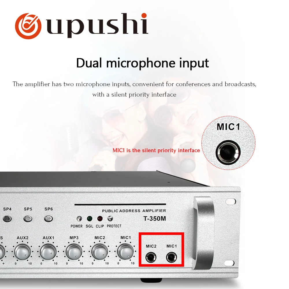 Oupushi pa система bluetooth усилитель 2 канальный домашний стерео усилитель 6 зон усилители мощности с usb, fm