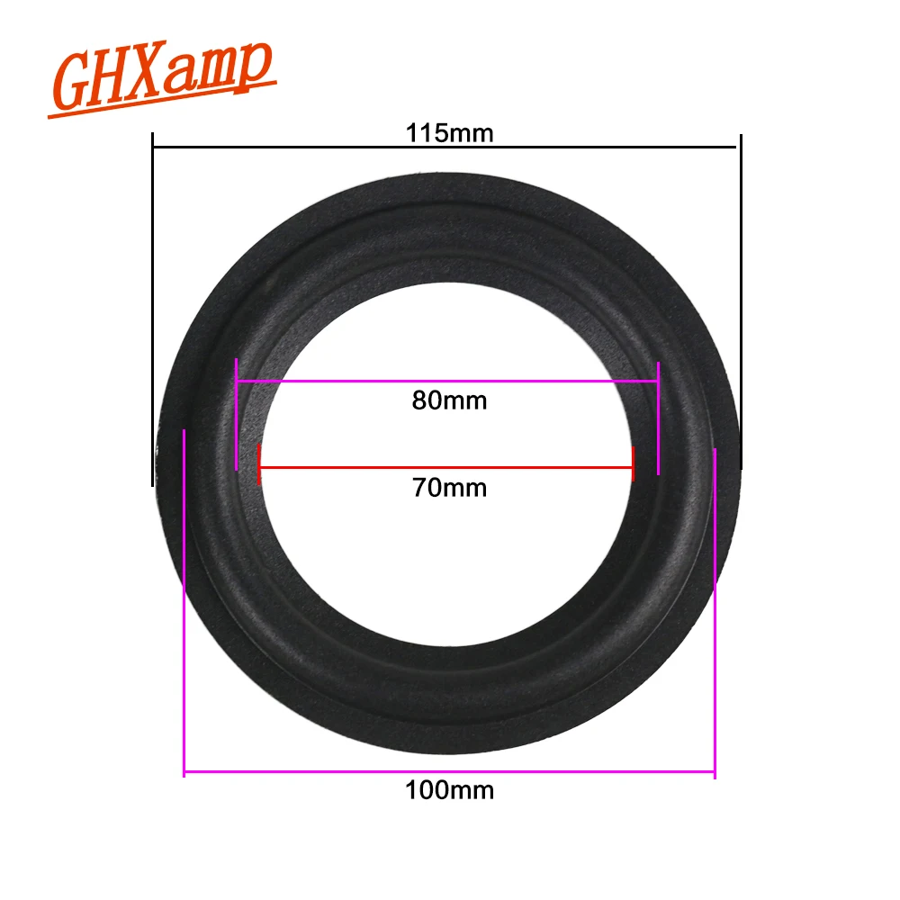 

GHXAMP 4.5 inch 115mm Speaker Repair Woofer Speaker Foam Surround Repair Kit accessories DIY Ring Circle 2PCS